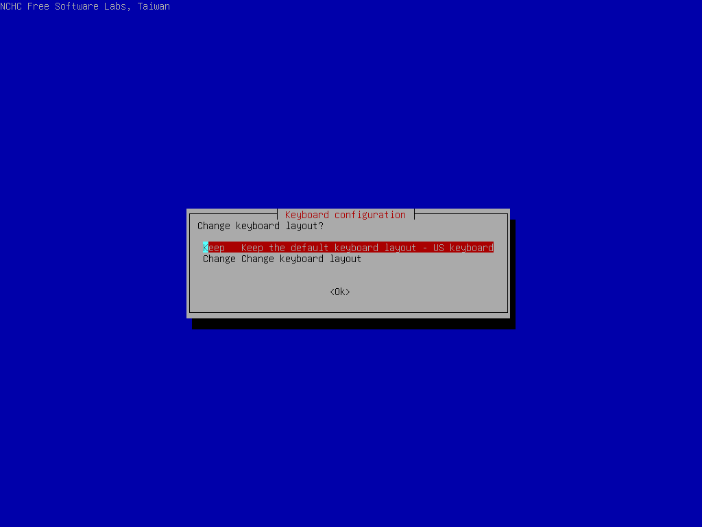 Choose keyboard layout