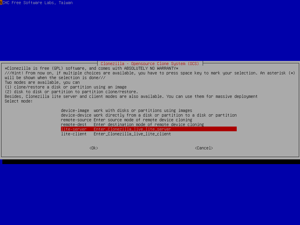 Choose lite-server option