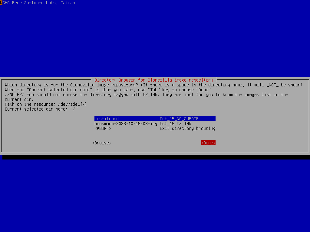 Image repo sde1 directory list