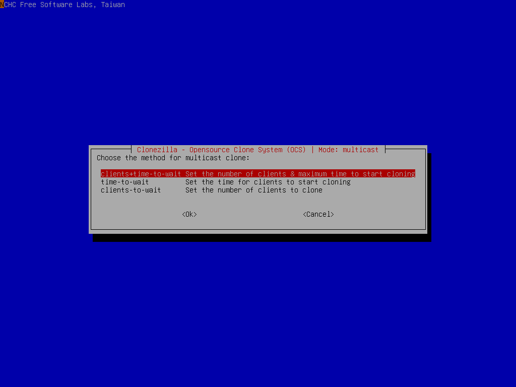 Choose clients+time-to-wait option
